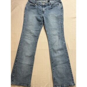 Express Womens Jeans Light Blue Denim Mid Rise Bootcut Casual Stretch 13/14 Long